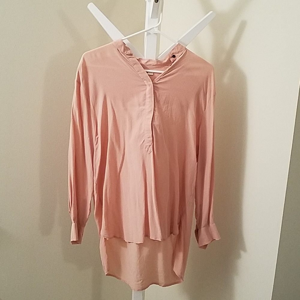 Madewell blush silk blouse